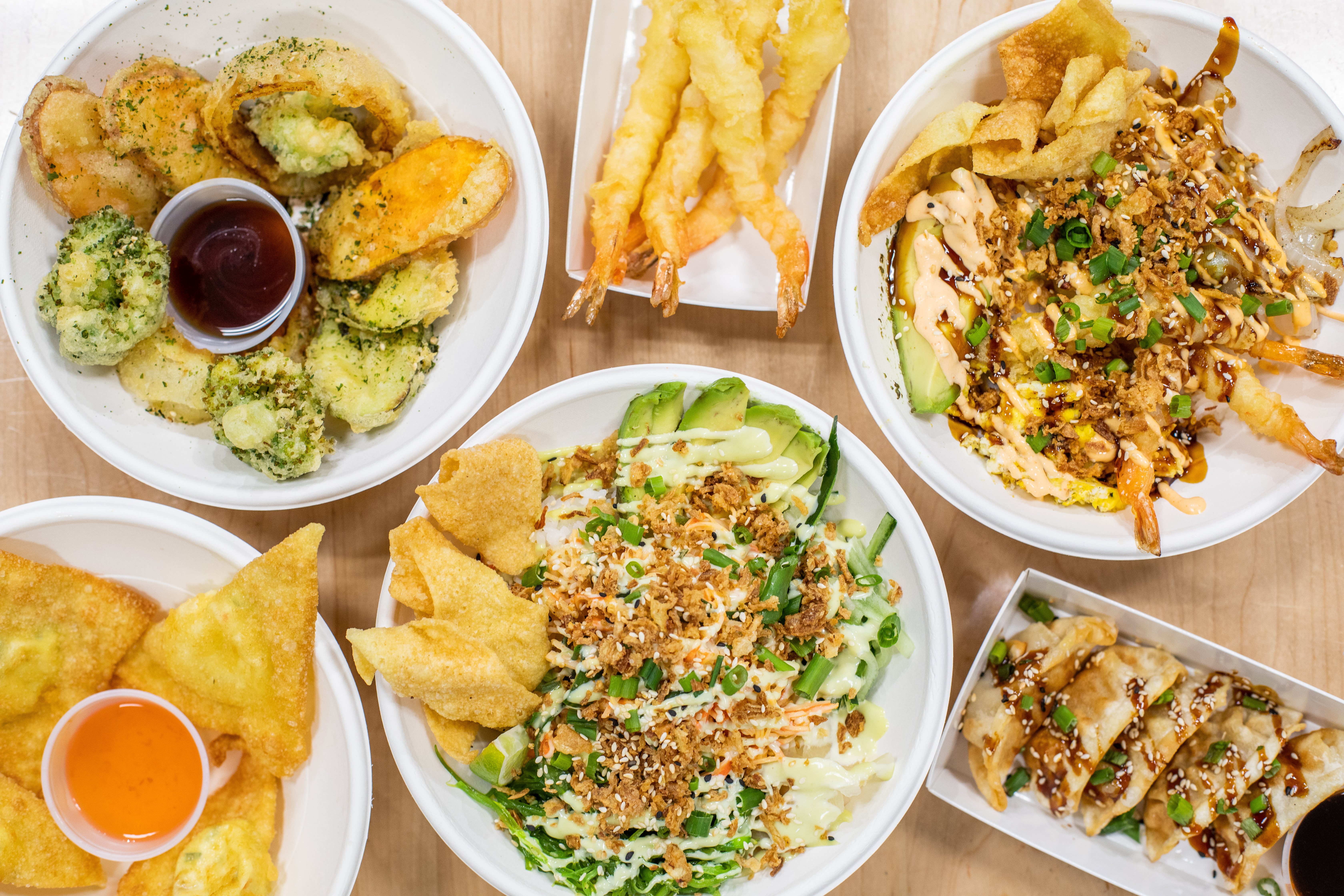 Hai Poke signature bowls and sidekicks
